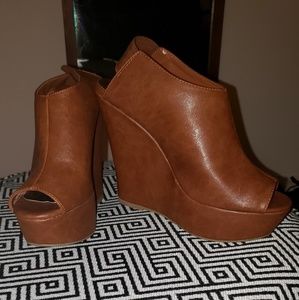Madden Girl brown wedges, size 8.5M